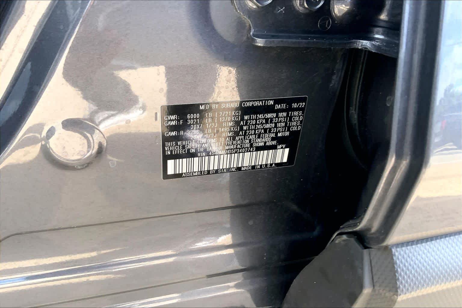 Used 2023 Magnetite Gray Metallic Subaru Onyx Edition image 37