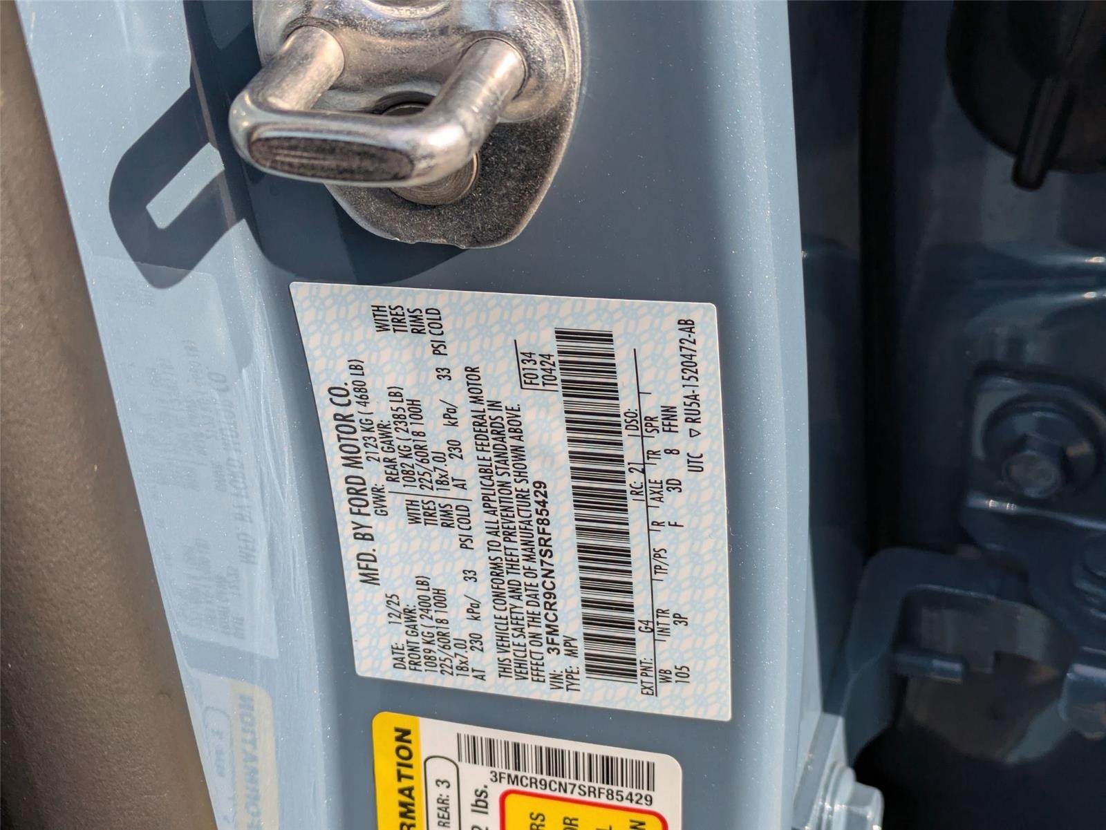 New 2025 Azure Gray Metallic Tri-Coat Ford Outer Banks® image 43