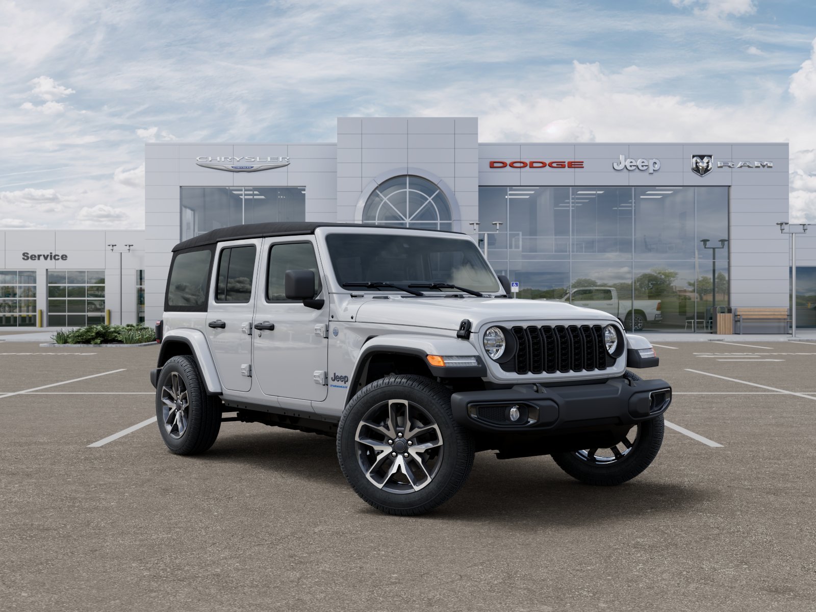 New 2025 Bright White Clearcoat Jeep Sport S 4xe image 23