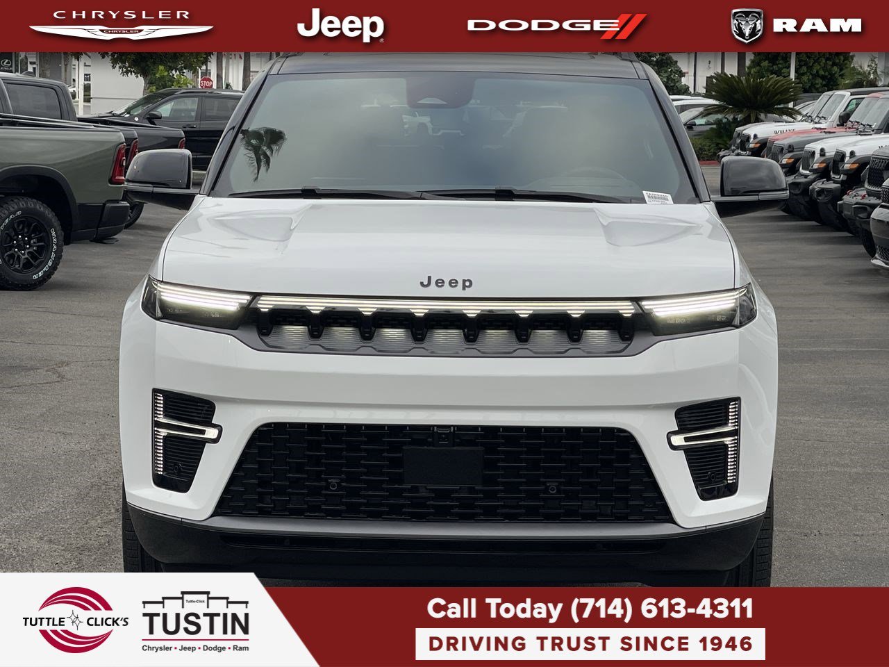 New 2026 Bright White Clearcoat Jeep Summit Obsidian image 2