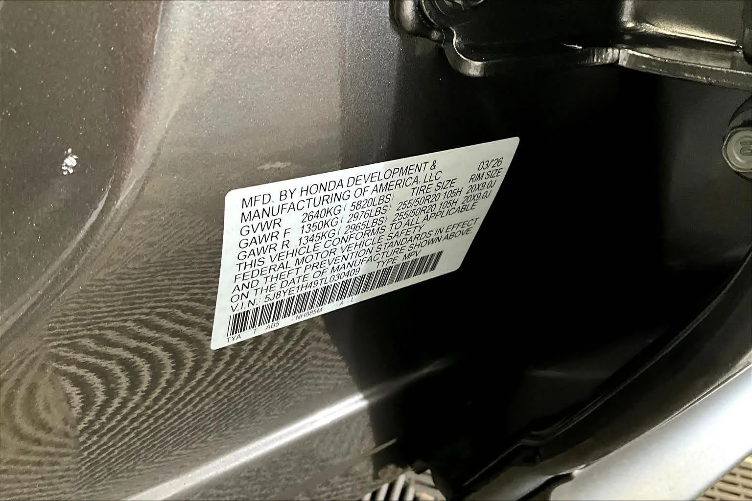 New 2026 Liquid Carbon Metallic Acura With Technology Package image 13