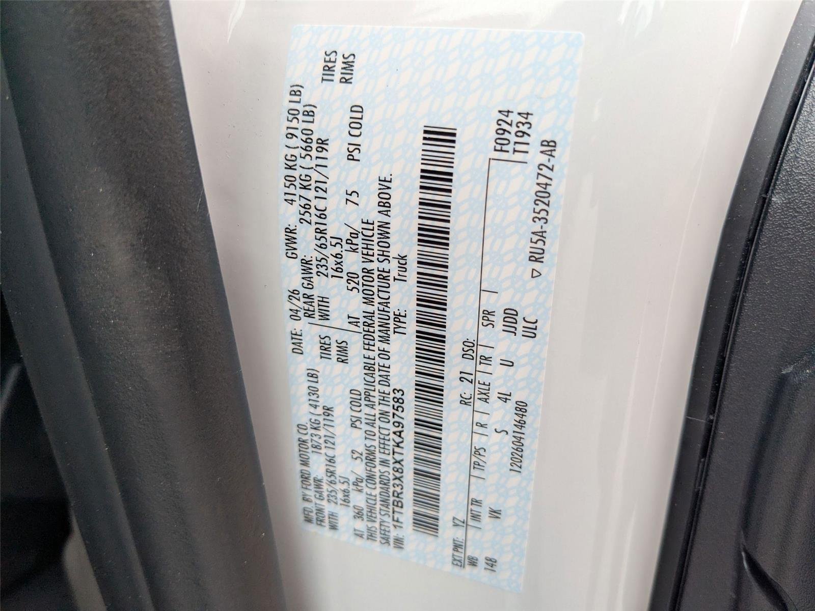 New 2026 Oxford White Ford Cargo Van image 24