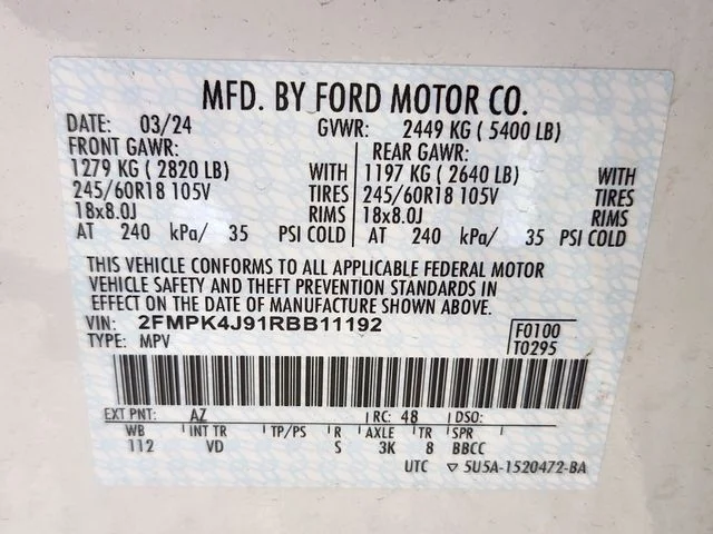 Used 2024 White Ford SEL image 27