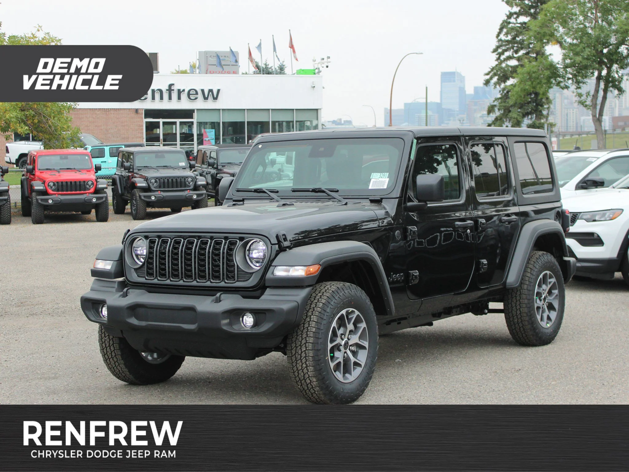 Used 2025 Black Jeep Sport S* 4 Door 4x4, Safety Group, Heated Seats, Remote Start image 1