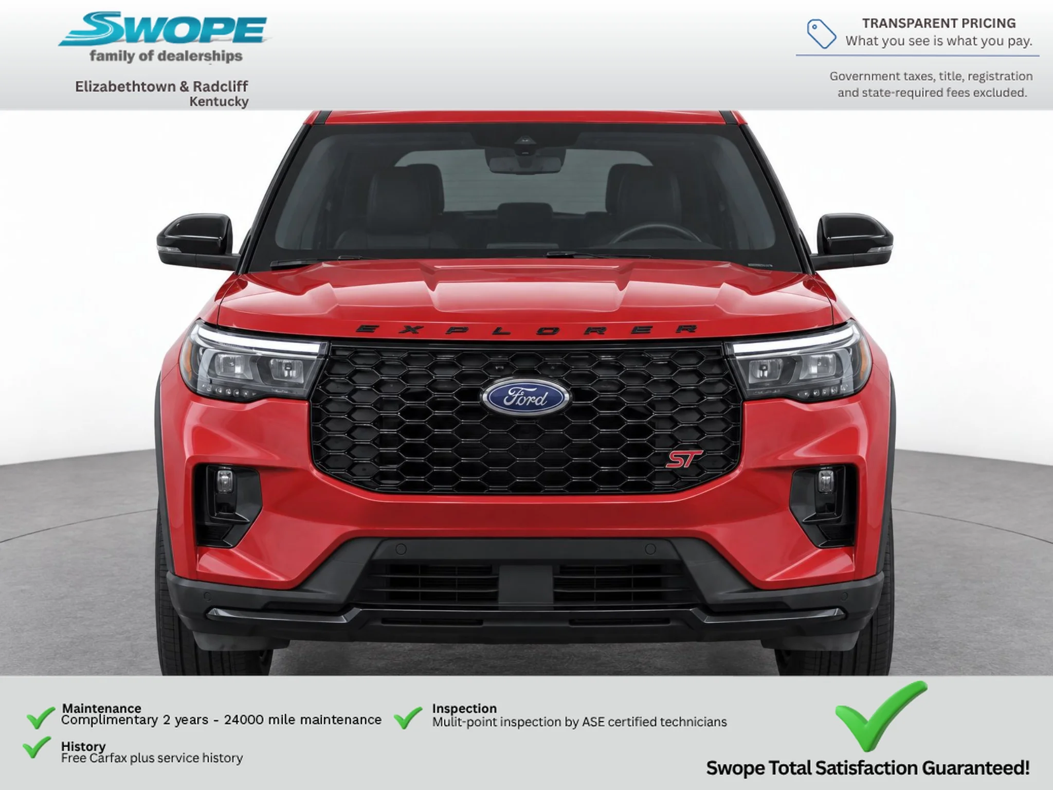 Used 2025 Rapid Red Metallic Tinted Clearcoat Ford ST image 2