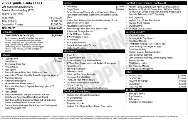 Certified Used 2022 Gray Hyundai SEL image 28