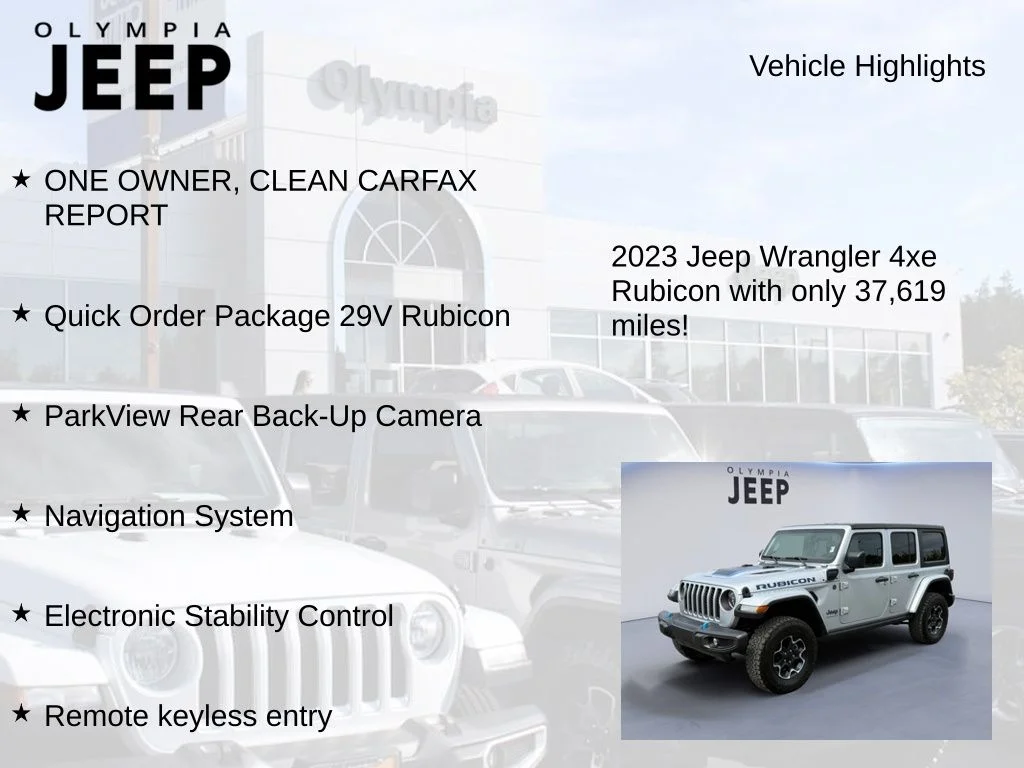 Used 2023 Silver Jeep Rubicon 4xe image 7