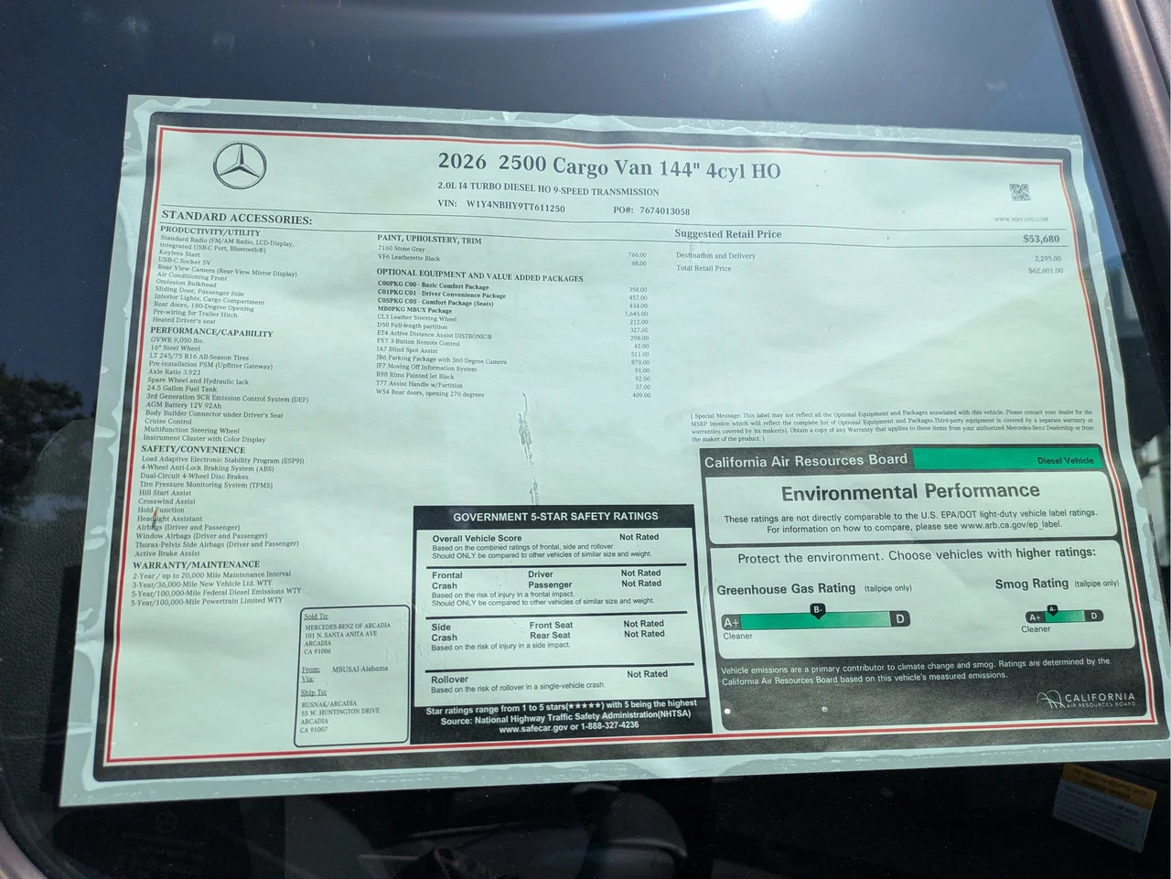 New 2026 Stone Gray Mercedes-Benz Cargo 144 WB image 10