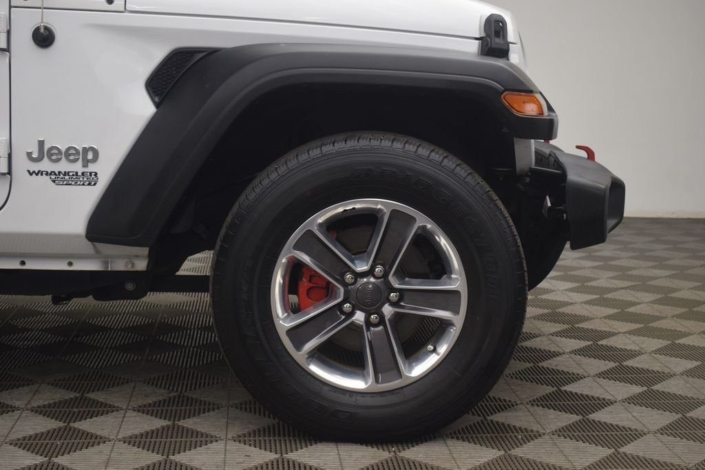 Used 2021 Bright White Clearcoat Jeep Unlimited Sport image 27