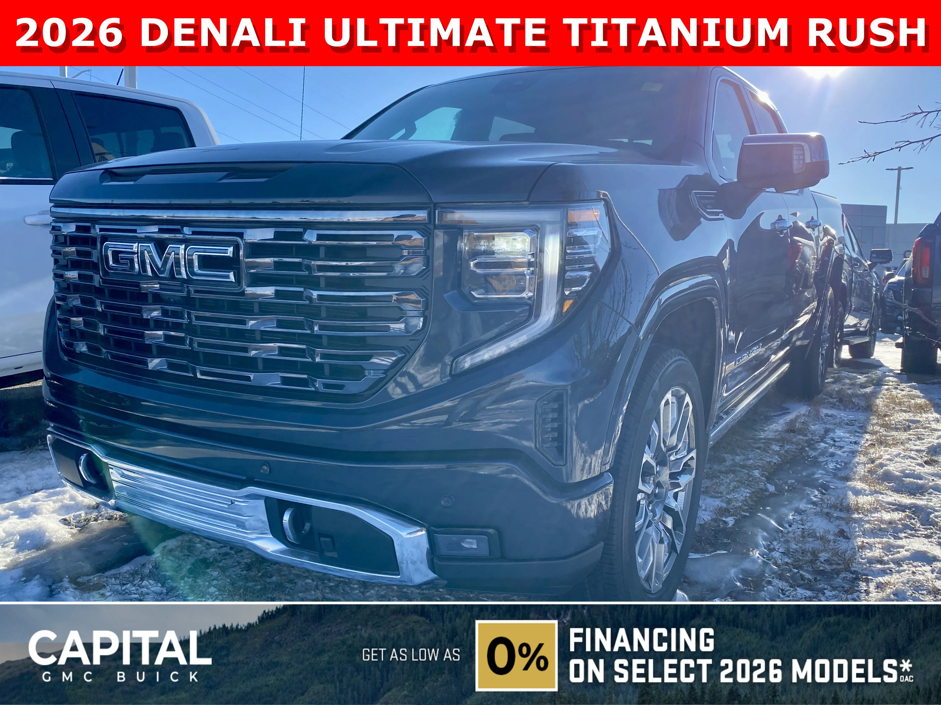 New 2026 TITANIUM RUSH METALLIC GMC Denali Ultimate image 1