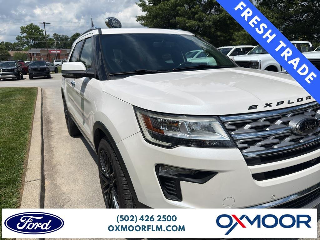 Used 2018 White Platinum Metallic Tri-Coat Ford Limited image 1