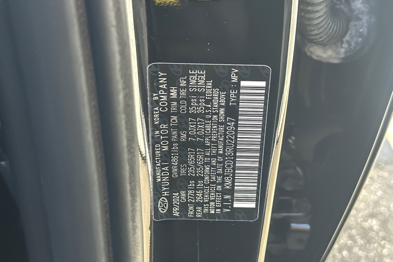 Used 2024 BLACK Hyundai Blue image 28