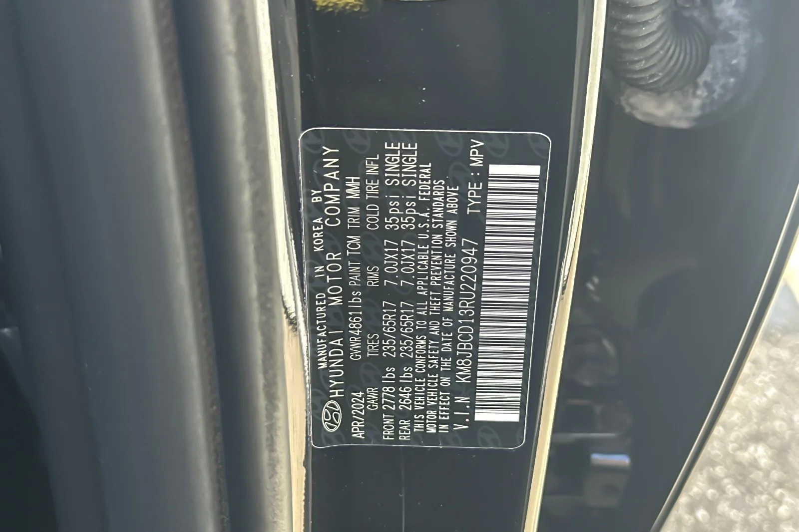 Used 2024 BLACK Hyundai Blue image 28