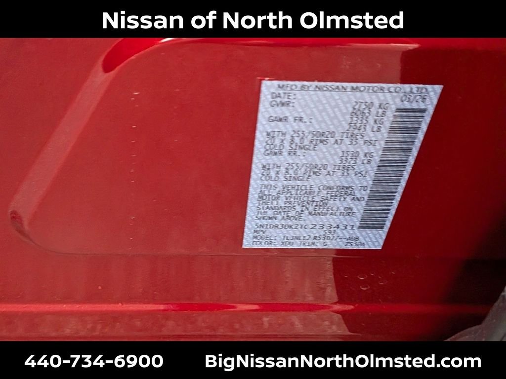 New 2026 Scarlet Ember Tintcoat / Super Black Two-tone Nissan Platinum image 19