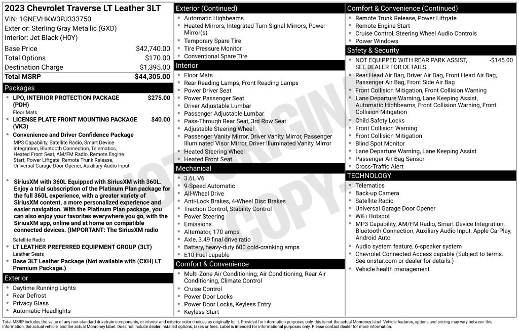 Used 2023 Gray Chevrolet LT Leather image 38