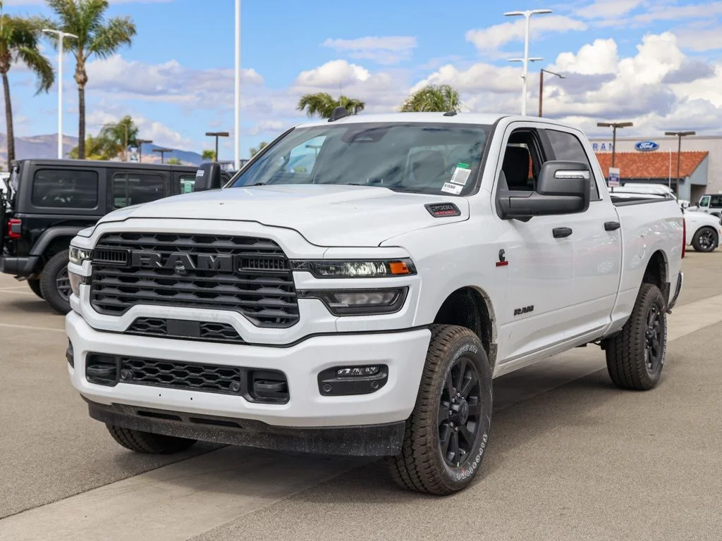 New 2026 Bright White Clear-Coat Exterior Paint RAM Big Horn Night Edition image 7