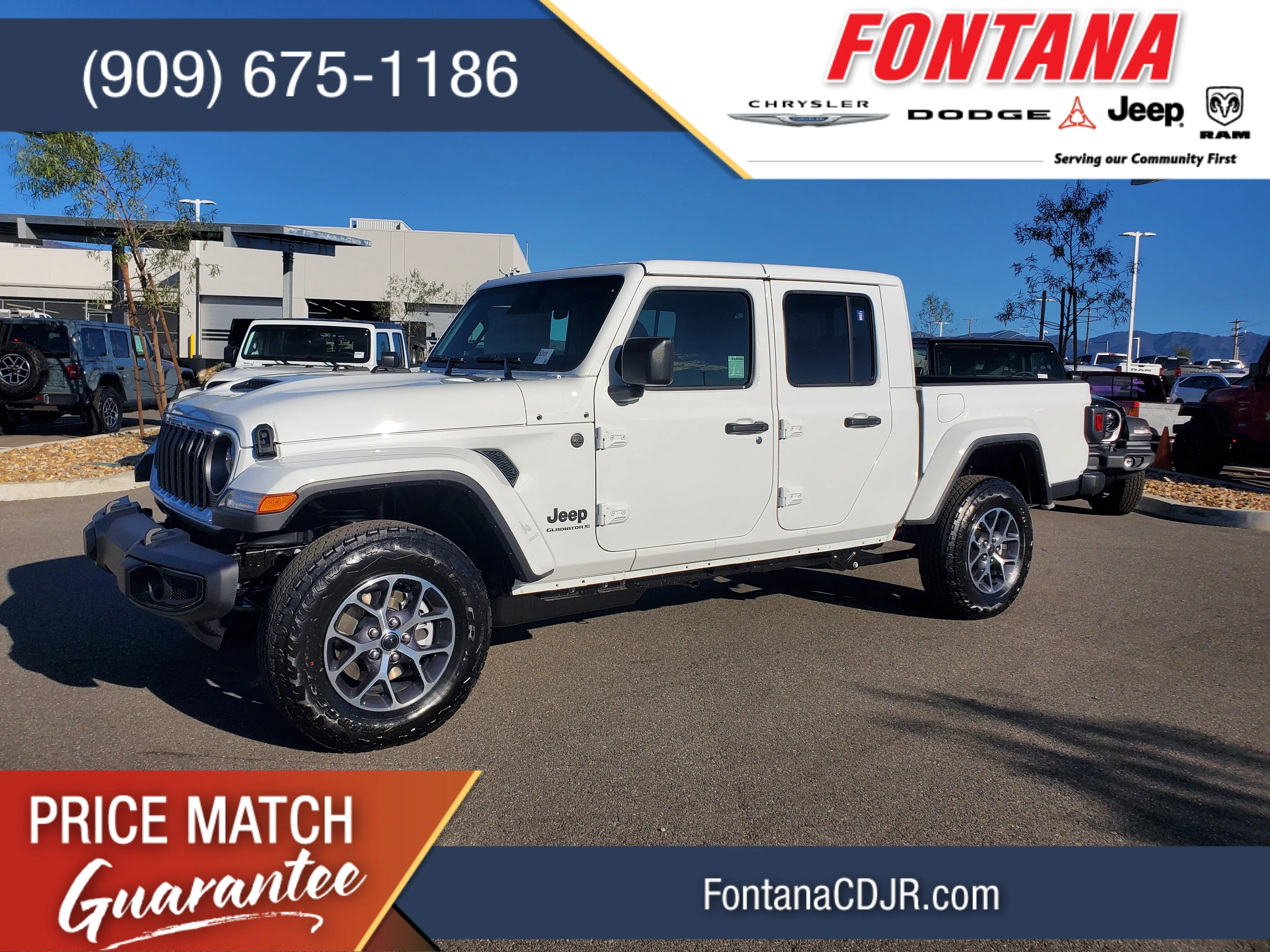 New 2026 Bright White Clear-Coat Exterior Paint Jeep Sport S image 1