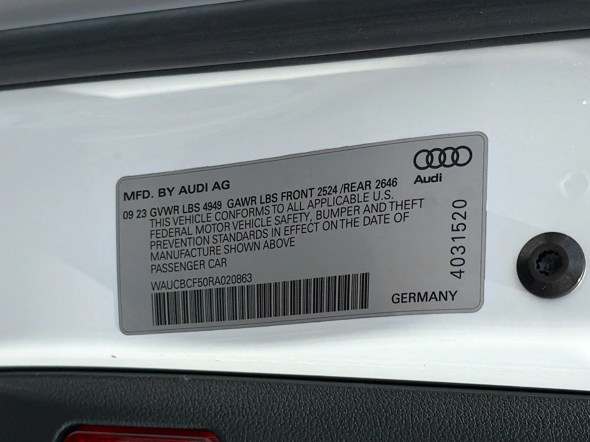 Used 2024 Arkona White Audi Premium Plus image 43