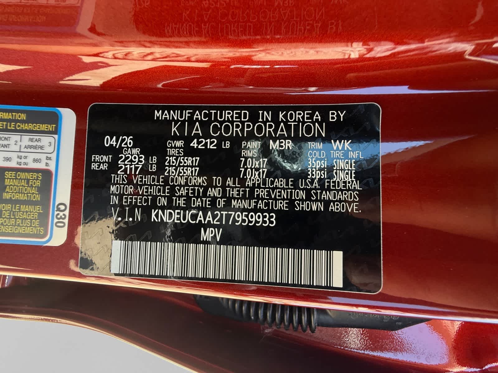 New 2026 Mars Orange Kia S image 24