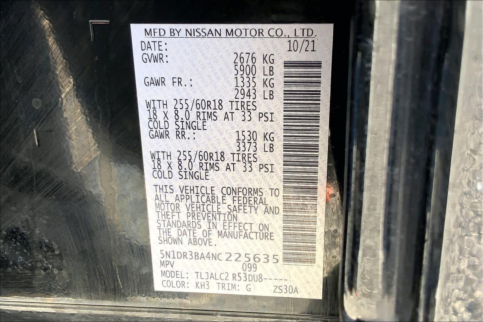 Used 2022 Super Black Nissan SV image 36