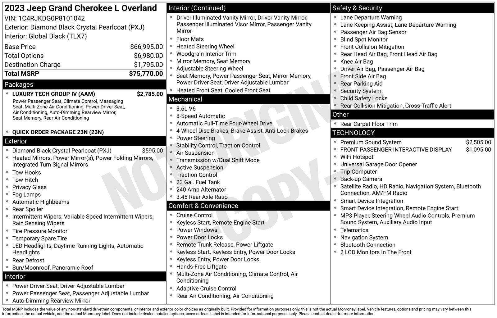 Used 2023 Black Jeep Overland image 88