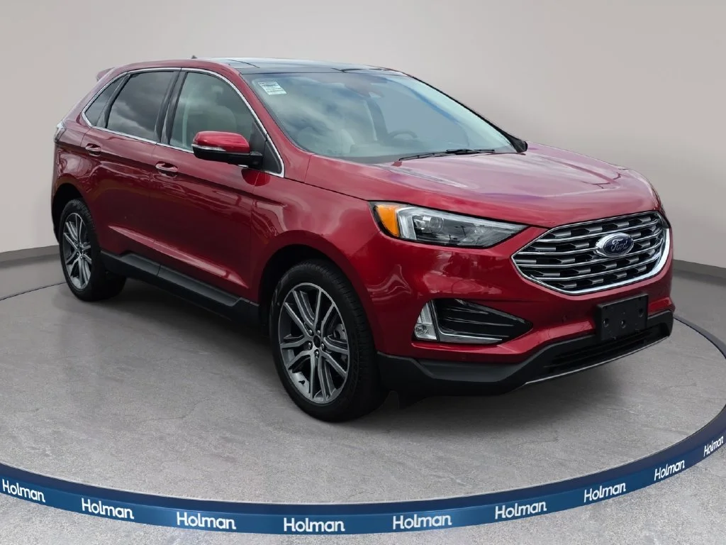 Certified Used 2023 Rapid Red Metallic Tinted Clearcoat Ford Titanium image 3