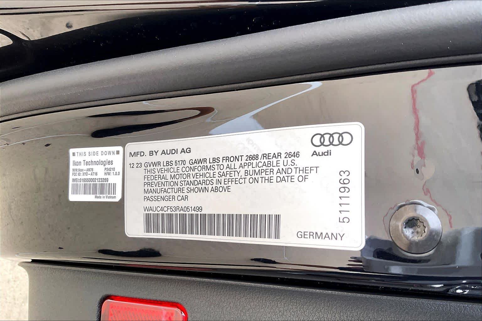 Used 2024 Mythos Black Metallic Audi Premium Plus image 34