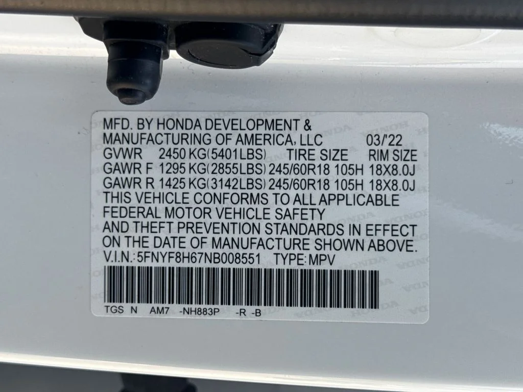Certified Used 2022 Platinum White Pearl Honda AWD TRAILSPORT image 30
