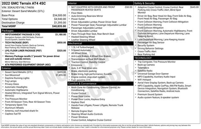 Certified Used 2022 Beige GMC AT4 image 35