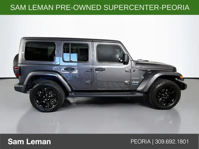 Used 2021 Gray Jeep Unlimited Sahara 4xe image 8