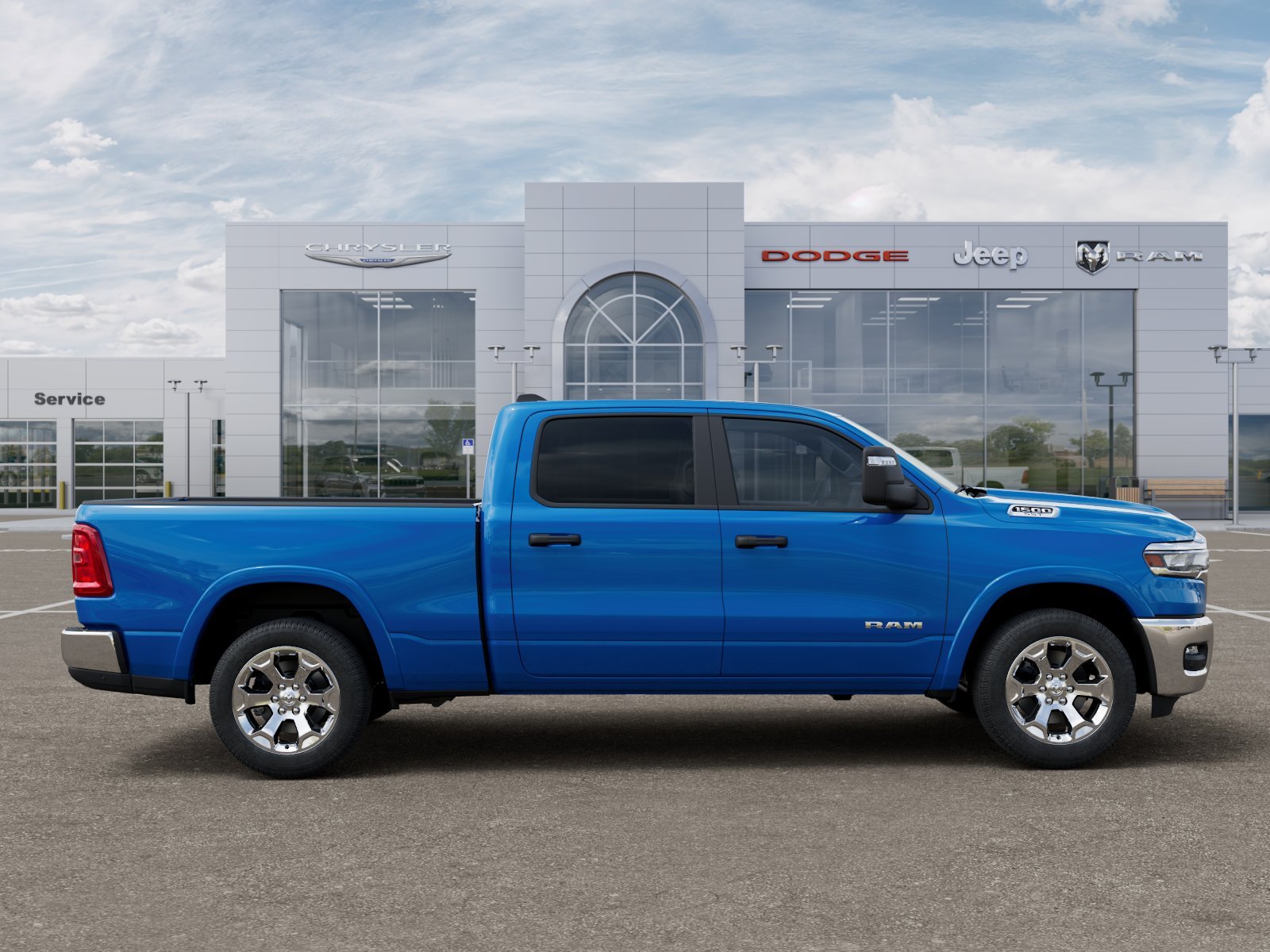 New 2025 Hydro Blue Pearl-Coat Exterior Paint RAM Big Horn/Lone Star image 42