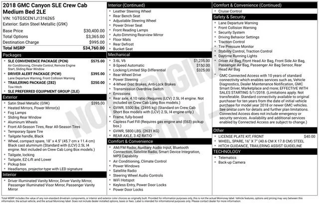 2018 GMC Canyon 2WD SLE Crew Cab Short Box's photo