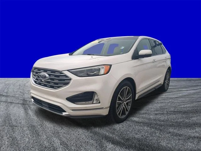 Certified Used 2019 White Platinum Tri-Coat Metallic Ford Titanium image 8