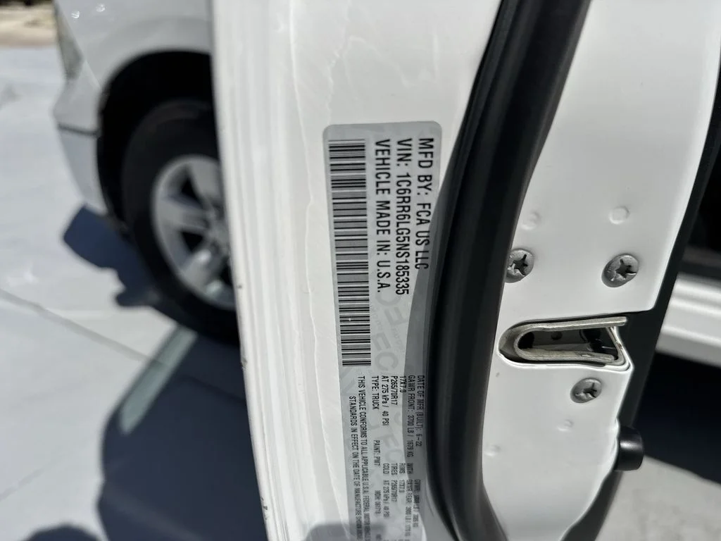 Used 2022 Bright White Clearcoat Ram SLT image 59