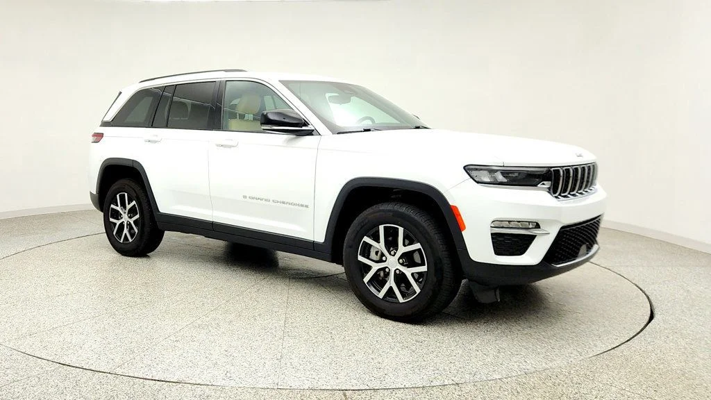 Used 2023 Bright White Clearcoat Jeep Limited 4x4 w/ 18