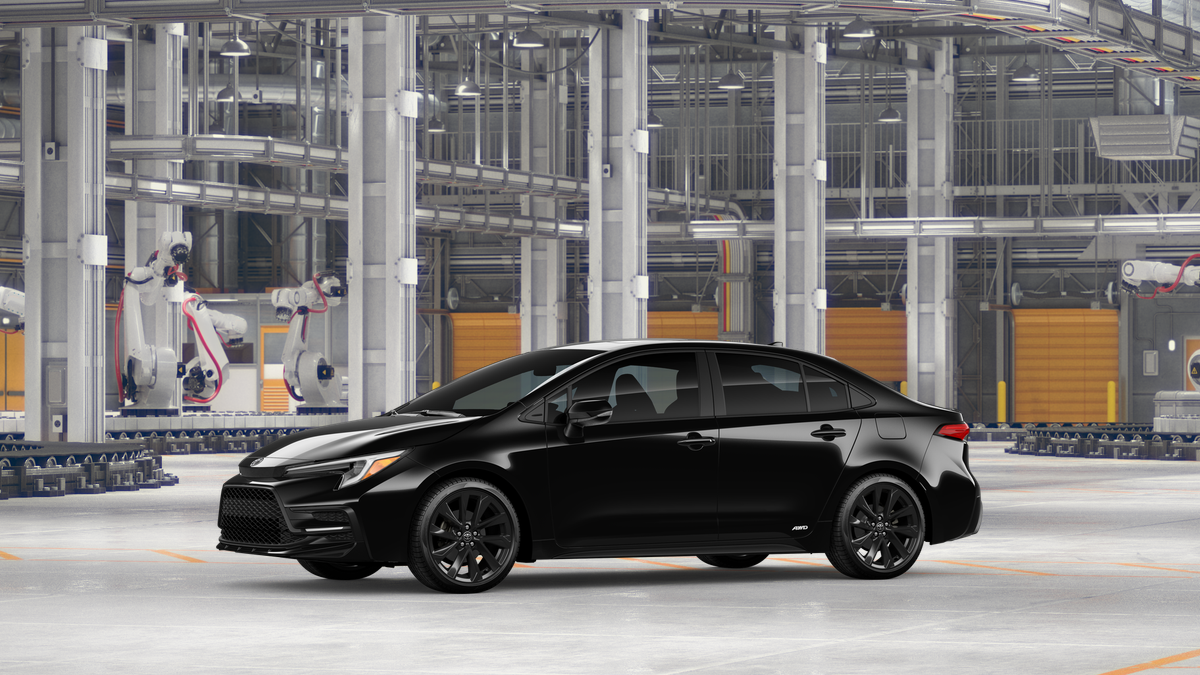 New 2026 Midnight Black Metallic Toyota Hybrid SE image 3