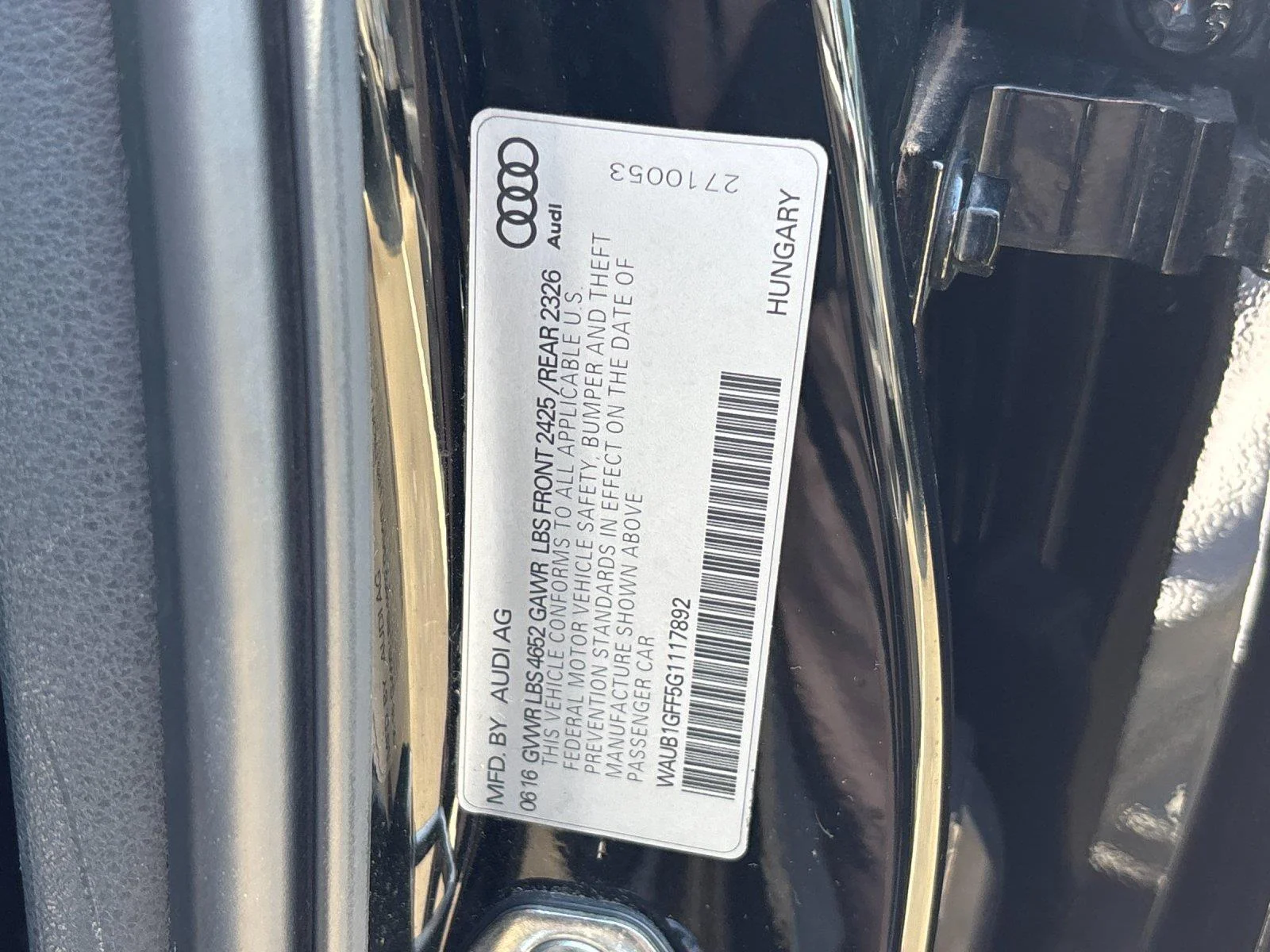 Used 2016 Mythos Black Metallic Audi Premium Plus image 12