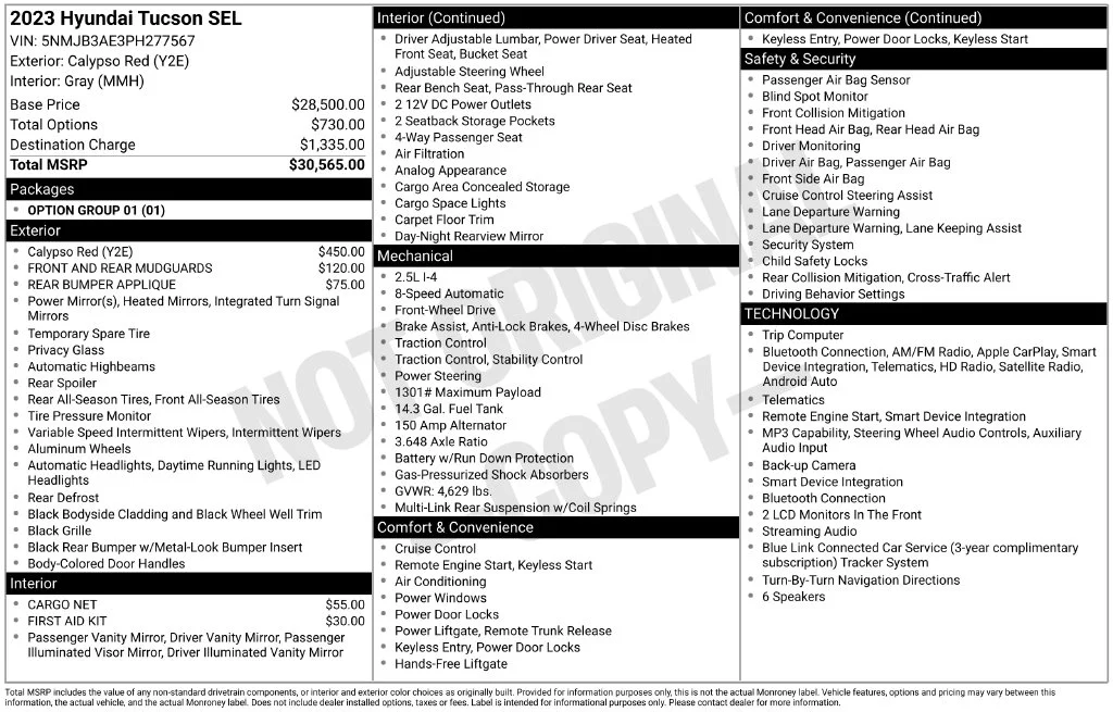 Certified Used 2023 Red Hyundai SEL image 39