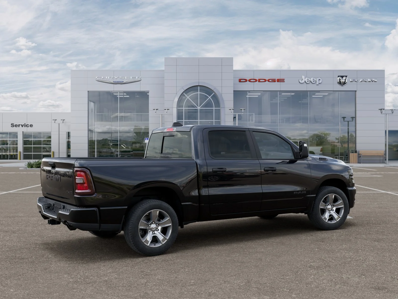 New 2026 Diamond Black Crystal Pearlcoat RAM Tradesman image 4