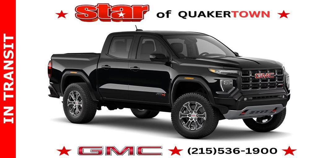 Onyx Black 2026 GMC Canyon AT4 Crew Cab 4WD Pickup Truck Four-Wheel Drive