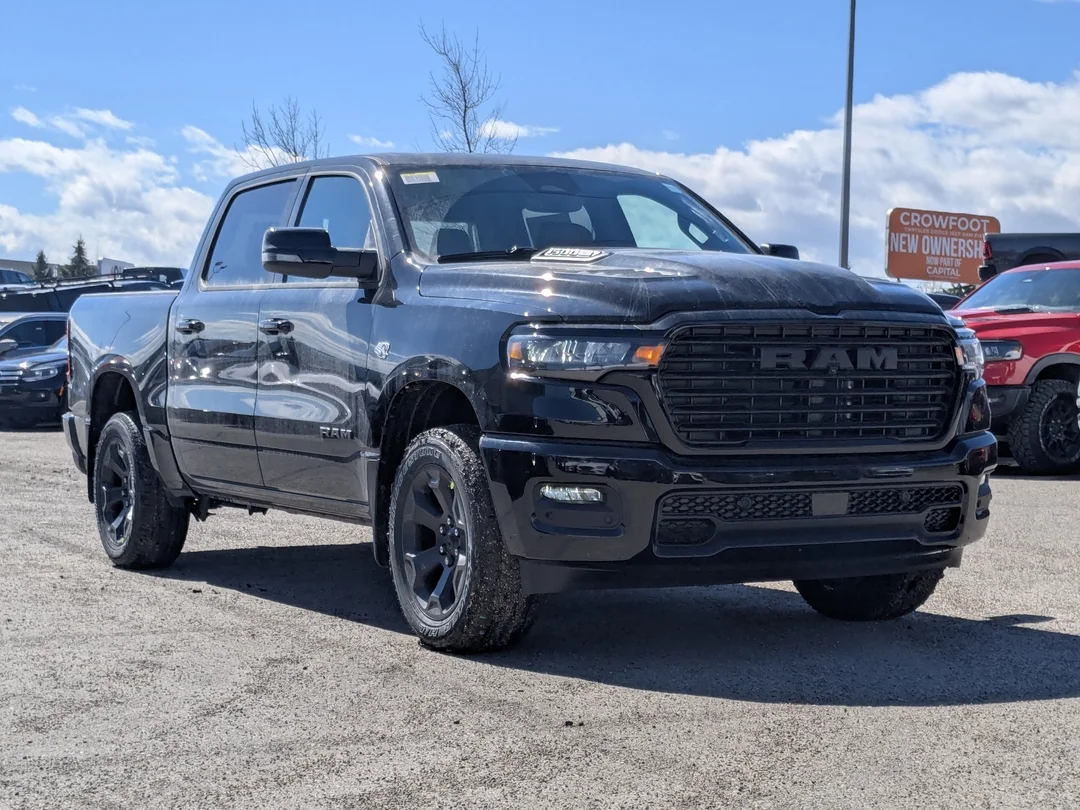 New 2026 Black RAM Sport - - 4x4 - Dual?Pane Panoramic Sunroof - Steel Sport Hood - Trailer Brake Control & More! image 2