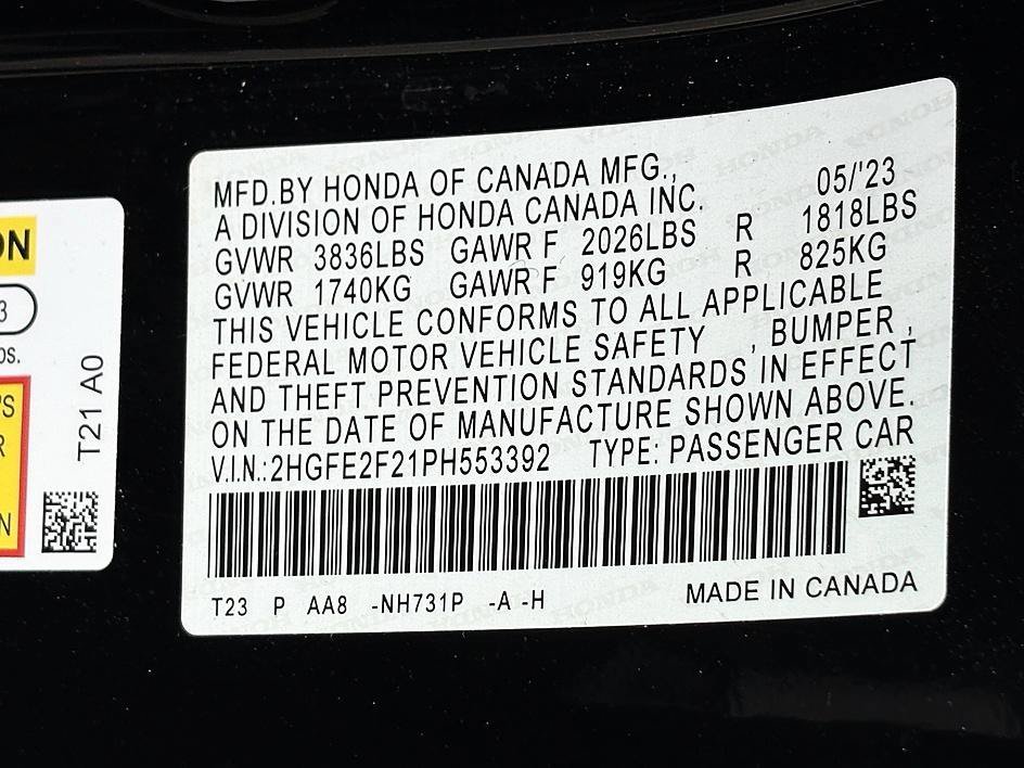 Used 2023 Crystal Black Pearl Honda LX image 25