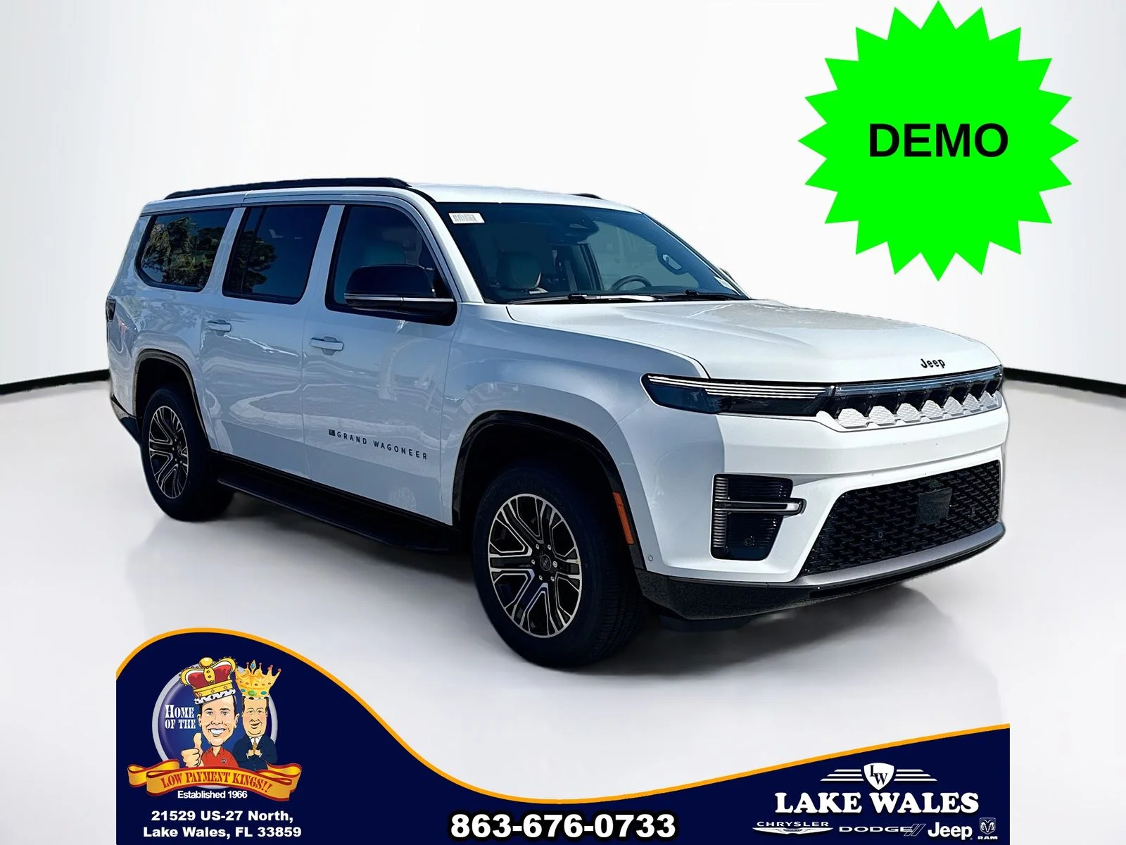 New 2026 Bright White Clear-Coat Exterior Paint Jeep Grand Wagoneer image 1