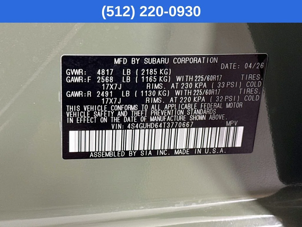 Certified Used 2026 Green Subaru Premium image 41