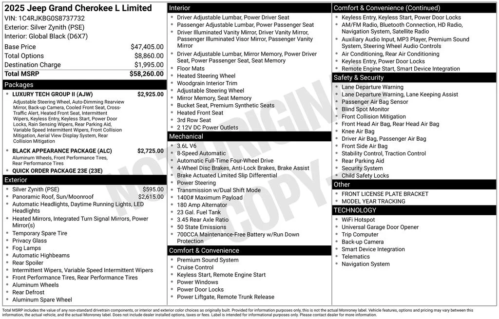 New 2025 Silver Zynith Exterior Paint Jeep Limited image 6