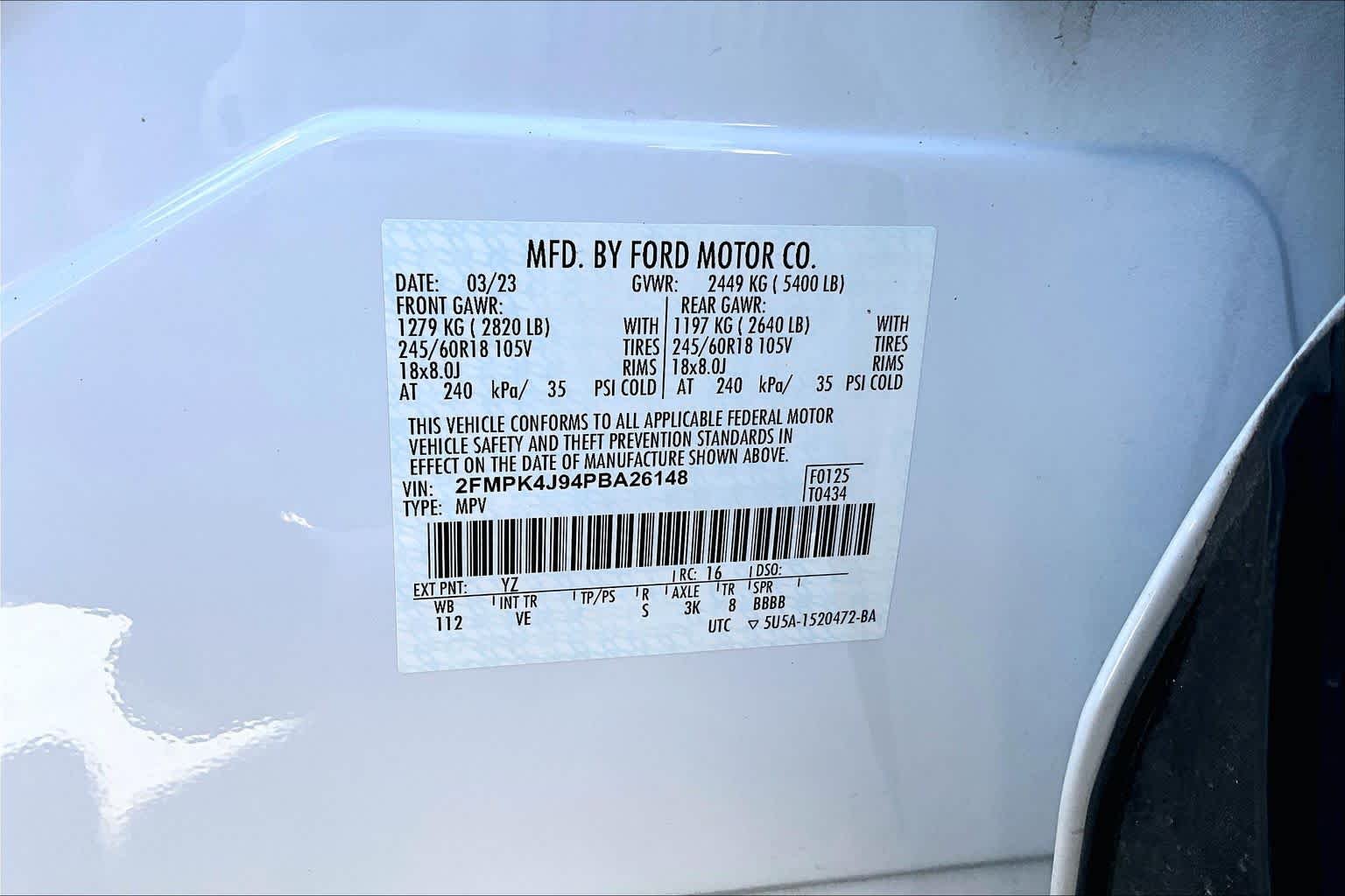 Used 2023 Oxford White Ford SEL image 31