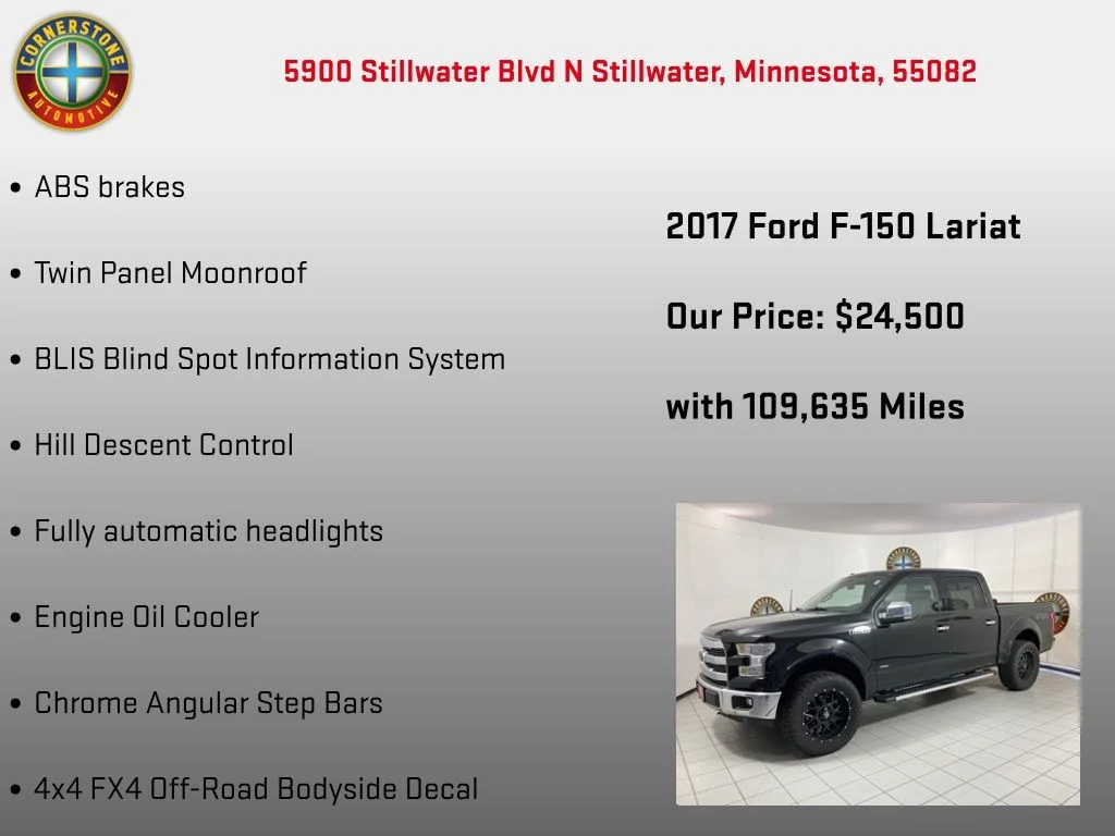 Used 2017 Black Ford Lariat image 30