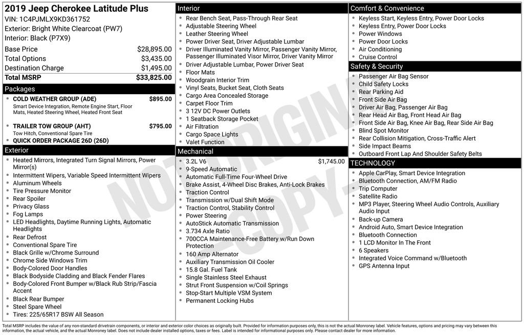 Used 2019 White Jeep Latitude Plus image 9