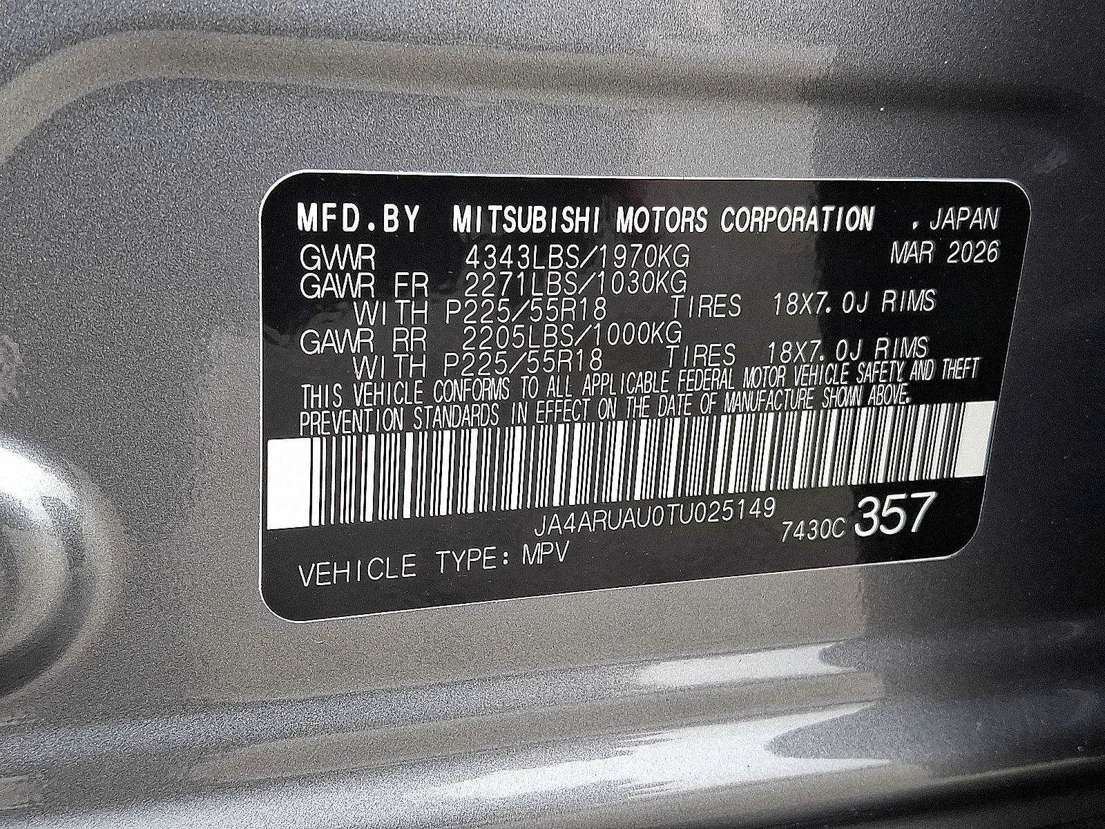 New 2026 Gray Mitsubishi 2.0 LE image 21