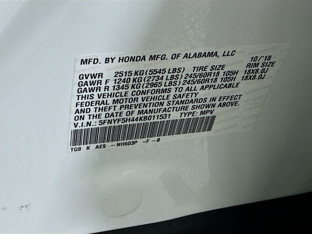 2019 Honda Pilot EX-L - Photo 19